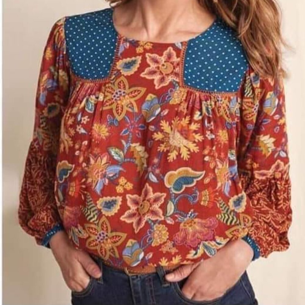 Garden Mums Blouse - Original Matilda Jane Size Medium